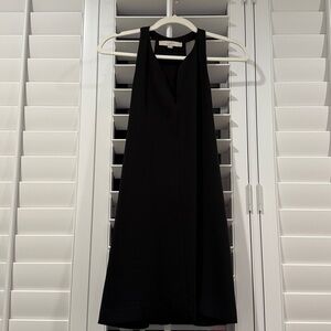 LOFT Black Sleeveless Trapeze Dress